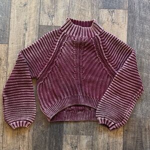 Free People Plum Cowl Neck Sweater